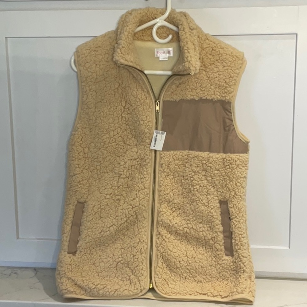 New Cream Top It Off Winter Wool Vest